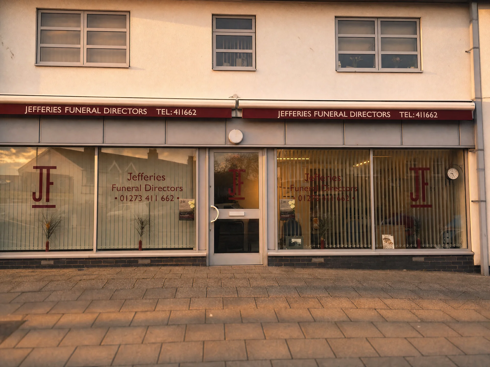 The Jefferies Funeral Directors office on Carlton Terrace, Portslade